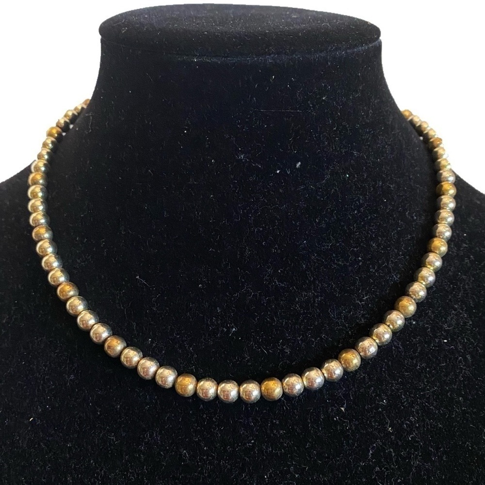 Napier Vintage Gold and Silvertone Beaded Choker Necklace Elegant Old Money